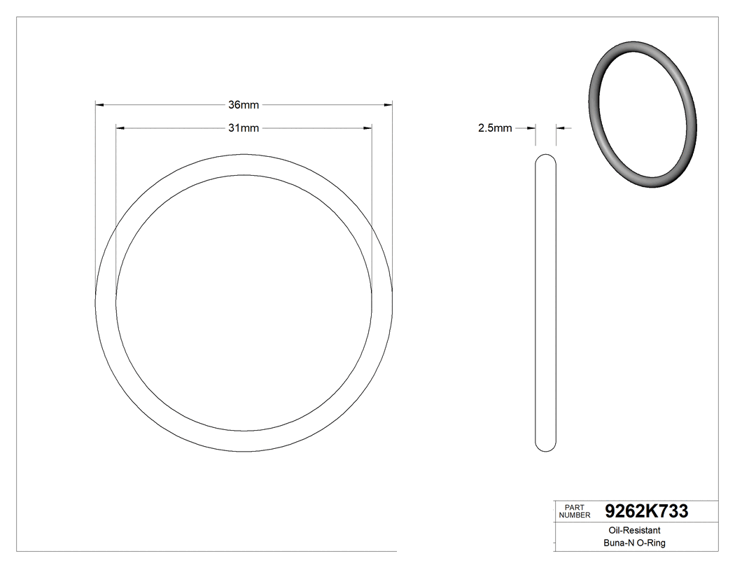 Technical drawing - 9262K733